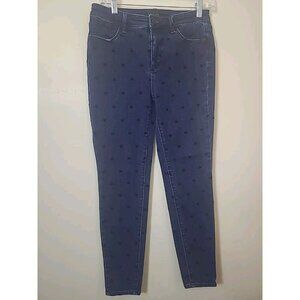 Talbots Blue Denim Jeggings Bow Design Womens Size 4